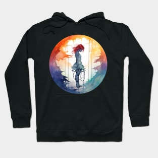 Aerial Hoop Circus Dancer Watercolor Hoodie